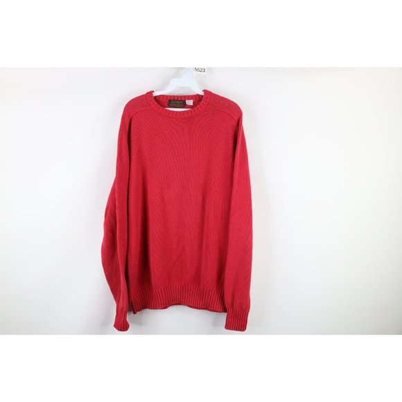 Eddie Bauer Sweaters Vintage 9s Eddie Bauer Mens Xlt Faded Blank Cotton Ribbed Knit Crewneck